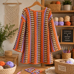 Taylor Dress Crochet Pattern - Granny Stitch PDF, XS-3XL