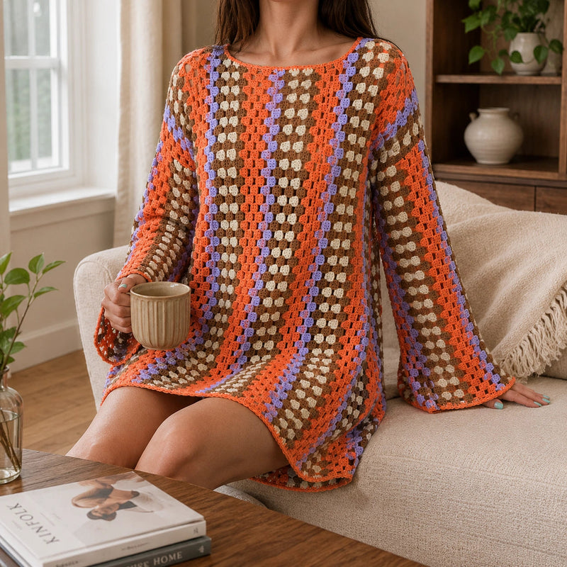 Taylor Dress Crochet Pattern - Granny Stitch PDF, XS-3XL